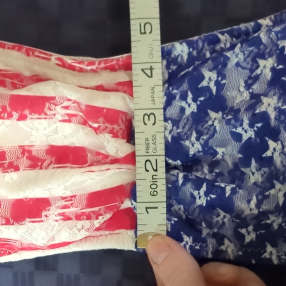 NWT Rue 21 American Flag Lace Bandeau/ Bathing Suit Top - Picture 14 of 16